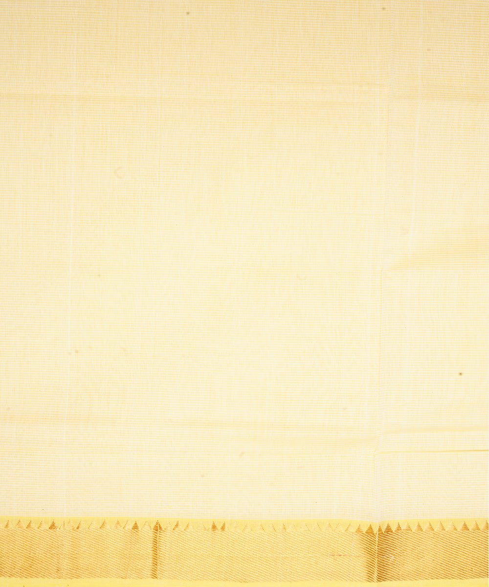 Offwhite handwoven mangalagiri cotton saree