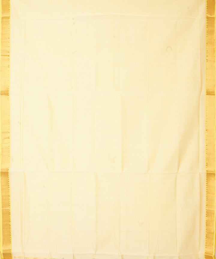 Offwhite handwoven mangalagiri cotton saree