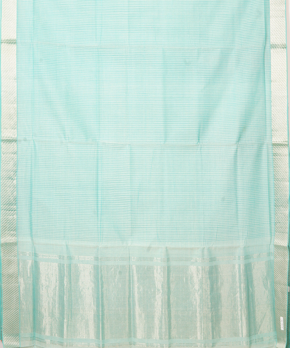 Sky blue handwoven mangalagiri cotton saree