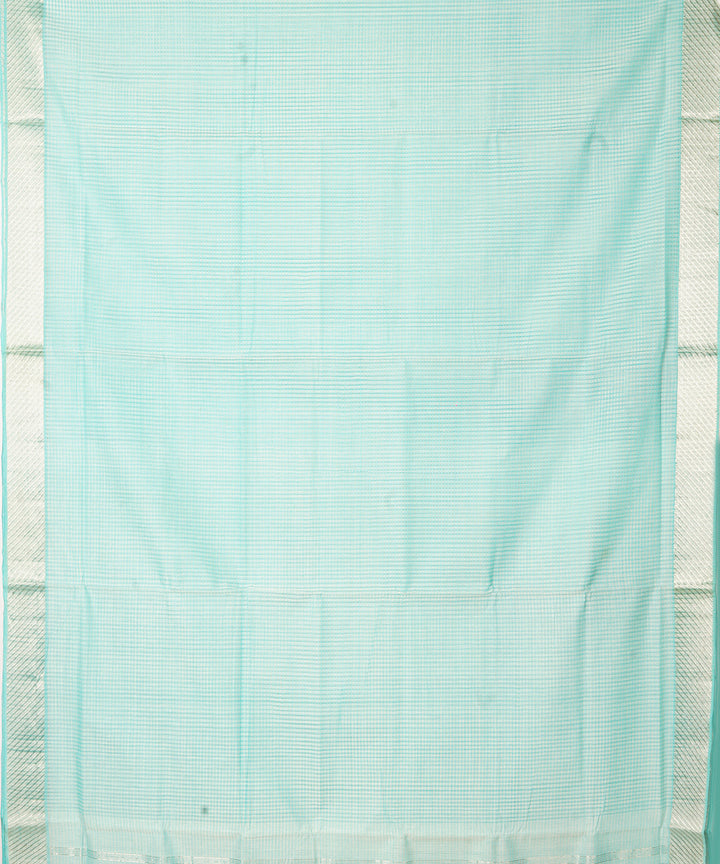 Sky blue handwoven mangalagiri cotton saree