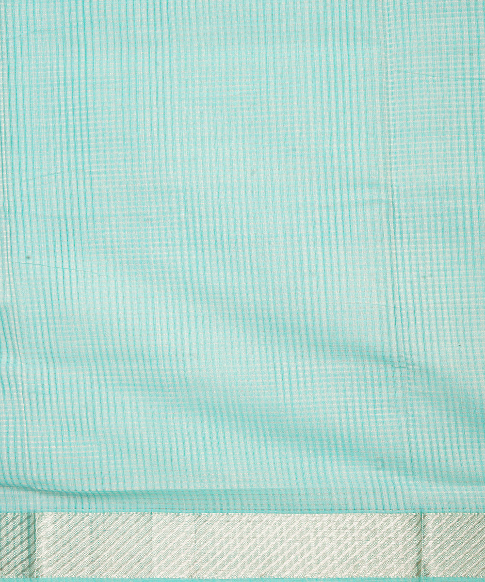Sky blue handwoven mangalagiri cotton saree