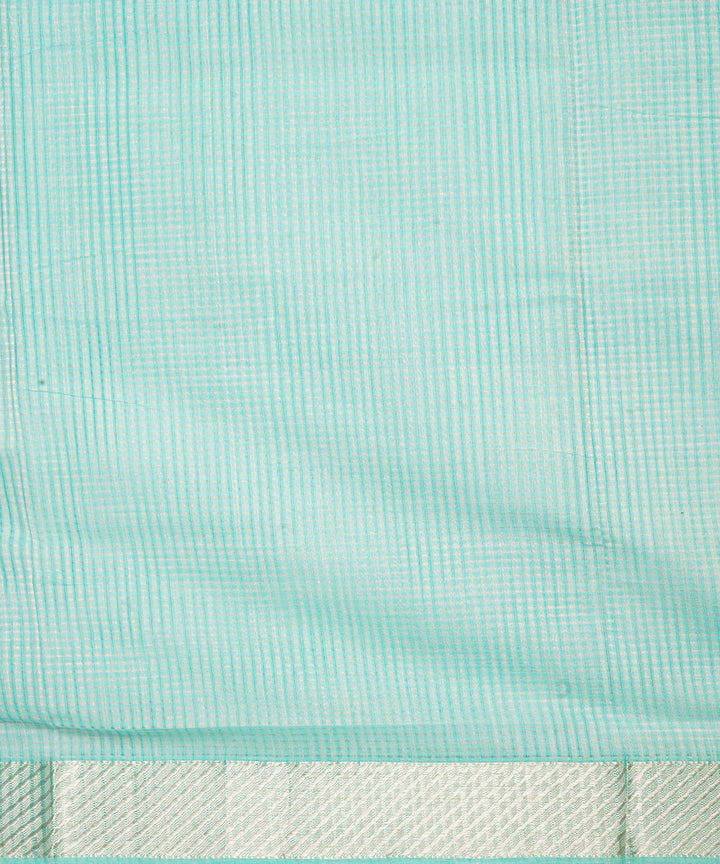 Sky blue handwoven mangalagiri cotton saree