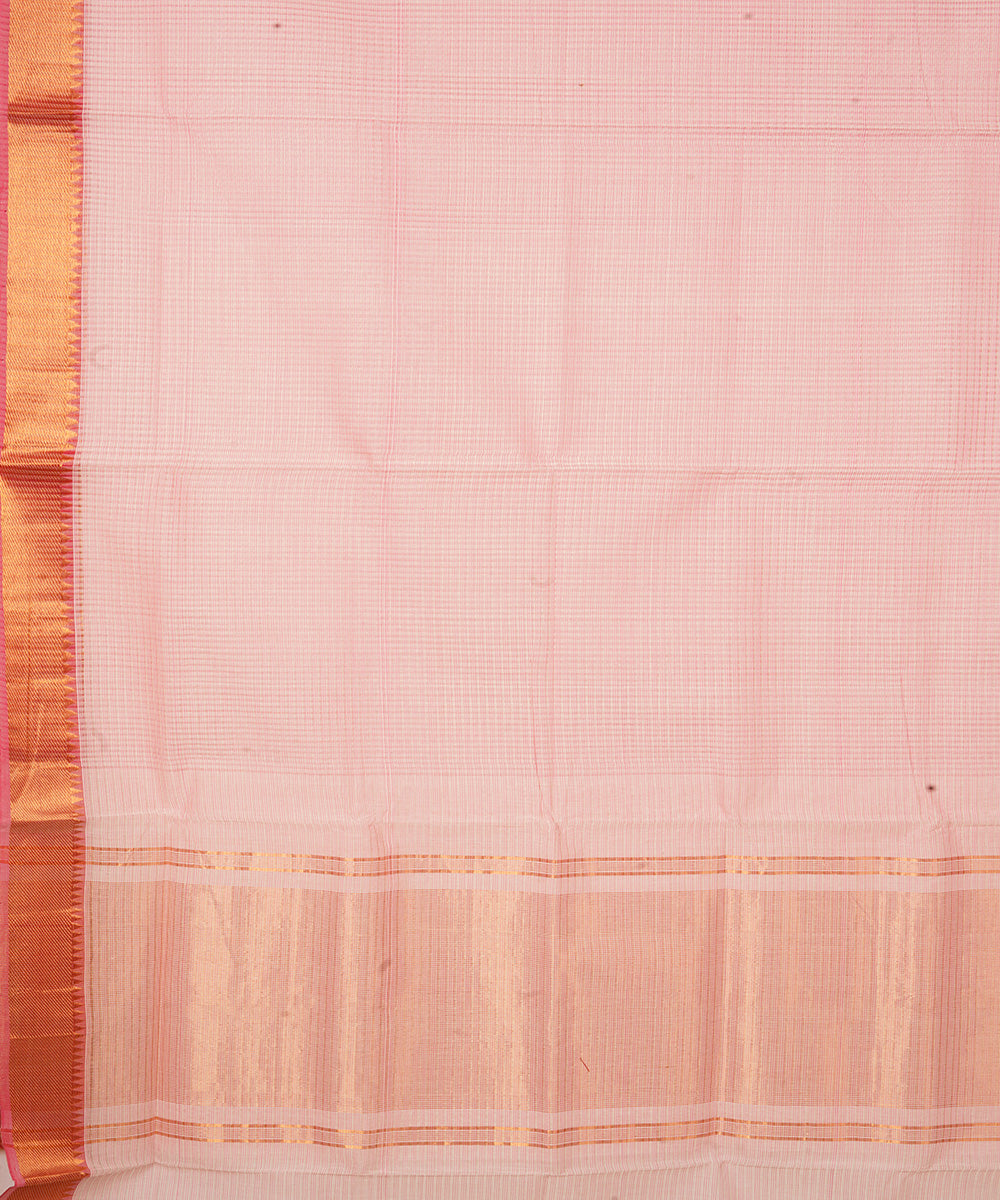 Offwhite handwoven cotton mangalagiri saree
