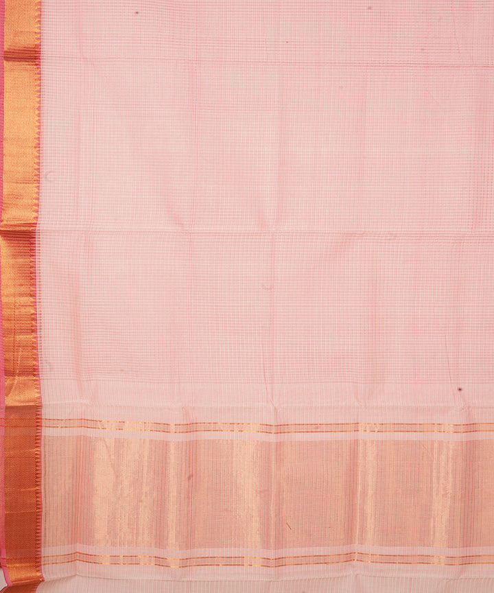 Offwhite handwoven cotton mangalagiri saree