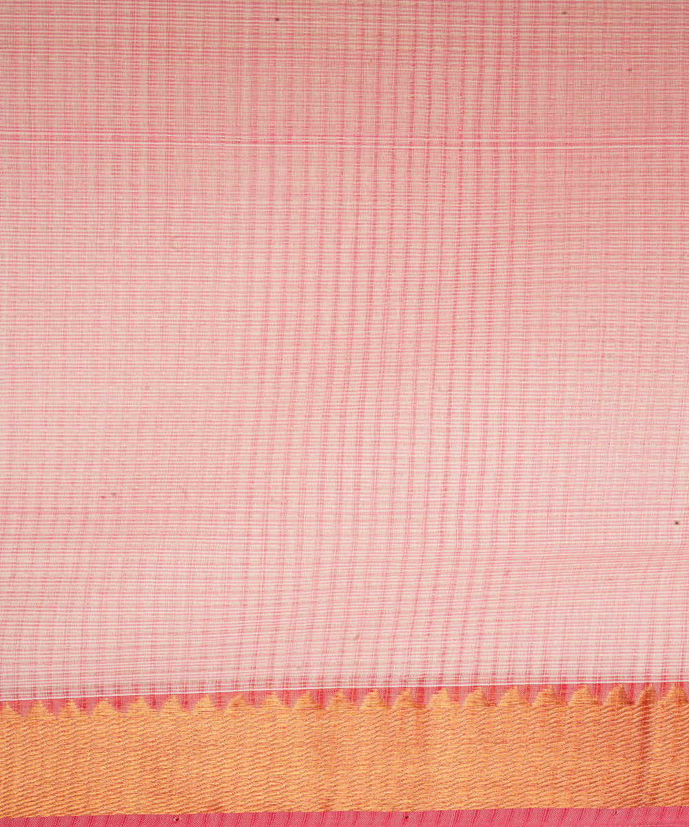 Offwhite handwoven cotton mangalagiri saree