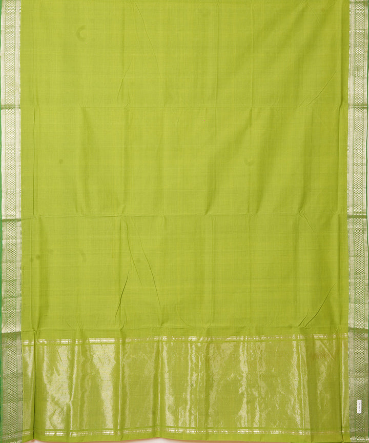 Light green handwoven mangalagiri cotton saree