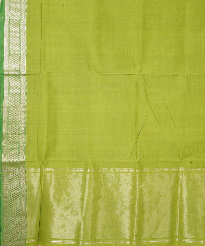 Light green handwoven mangalagiri cotton saree