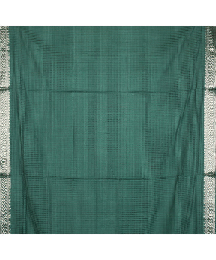 Dark green gold zari border handloom mangalagiri cotton saree