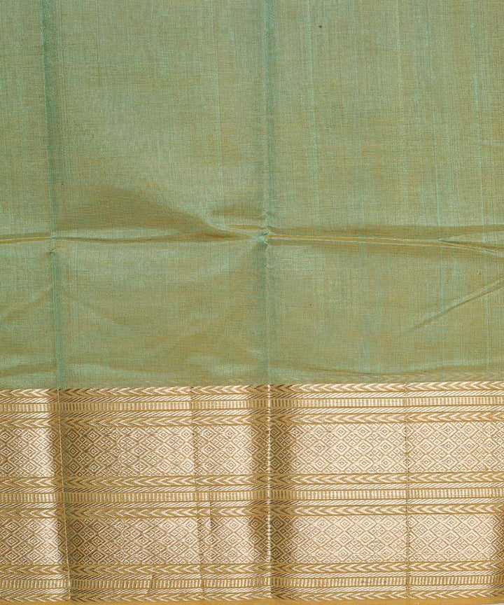 Light green mangalagiri cotton silk handwoven saree