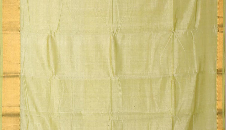 Light green handwoven mangalagiri cotton silk saree