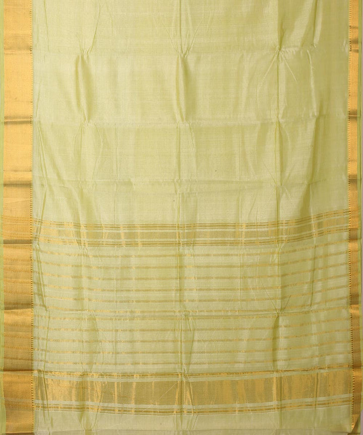 Light green handwoven mangalagiri cotton silk saree