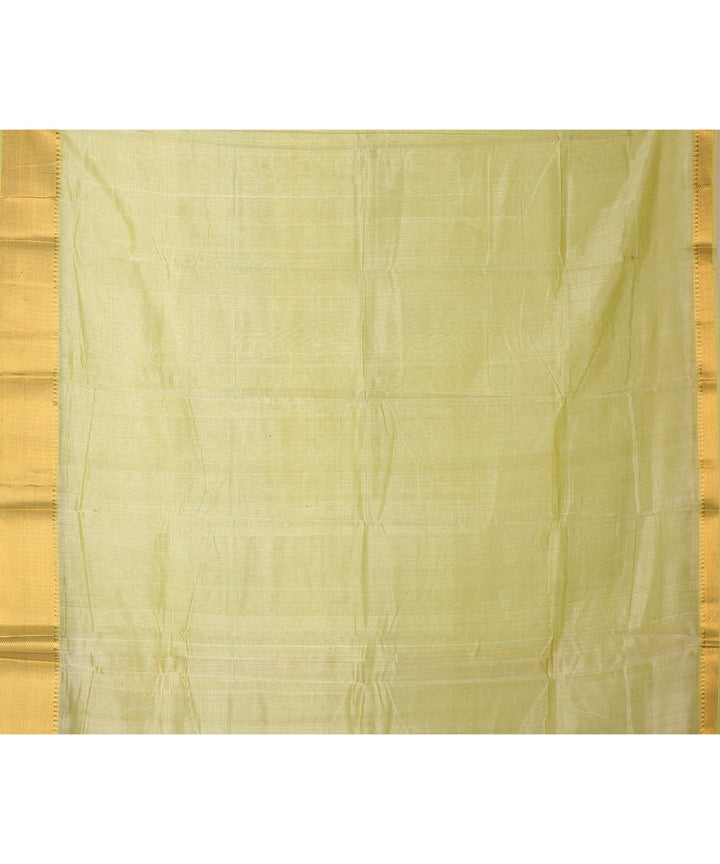 Light green handwoven mangalagiri cotton silk saree