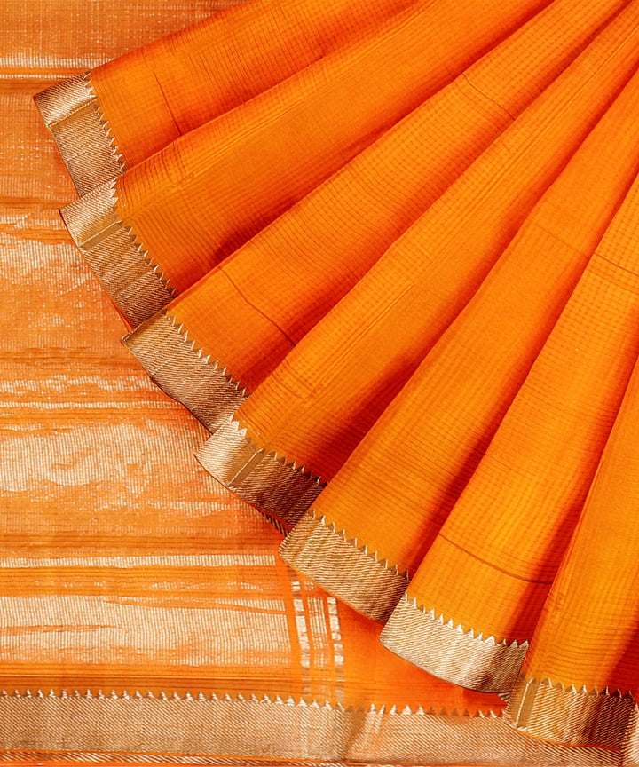 Yellow handloom mangalagiri cotton saree