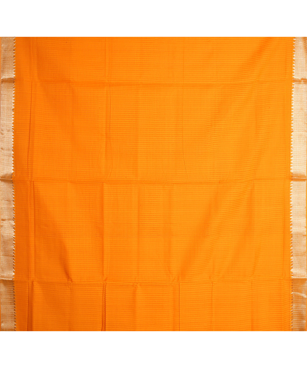 Yellow handloom mangalagiri cotton saree