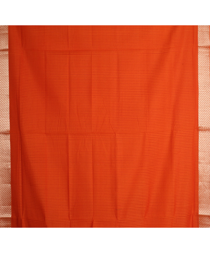 Brown handwoven cotton mangalagiri saree