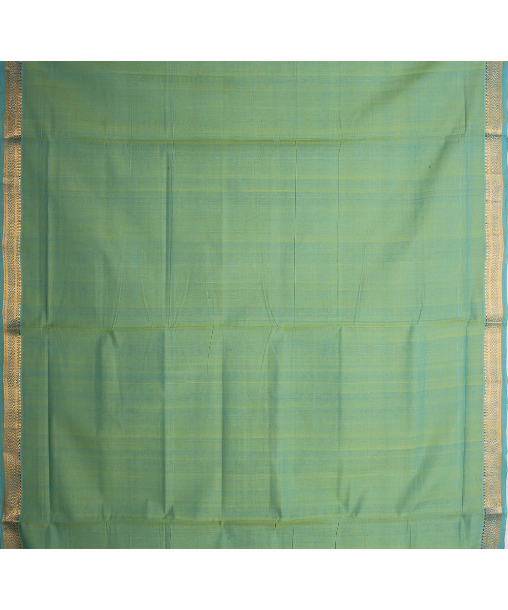 Light green handwoven mangalagiri cotton saree