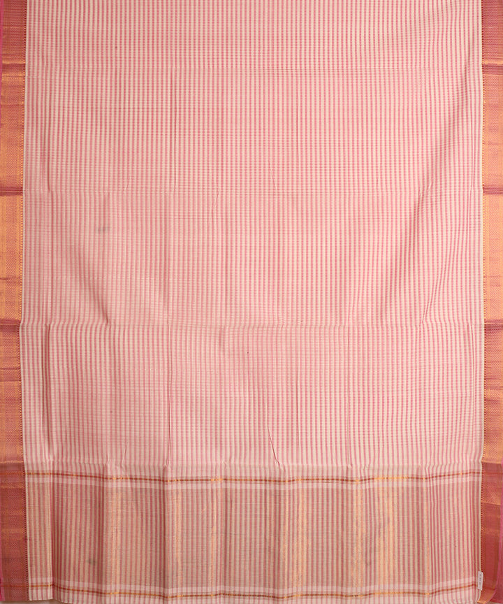 Pink handwoven mangalagiri cotton saree