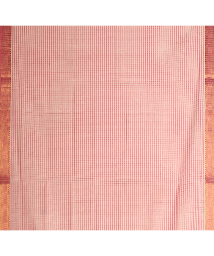 Pink handwoven mangalagiri cotton saree