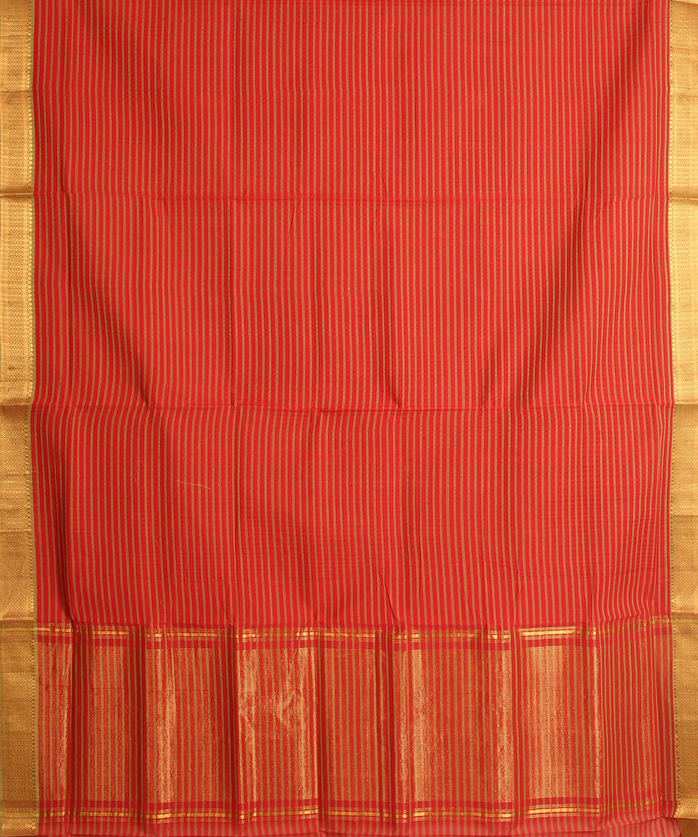 Brown handwoven mangalagiri cotton saree