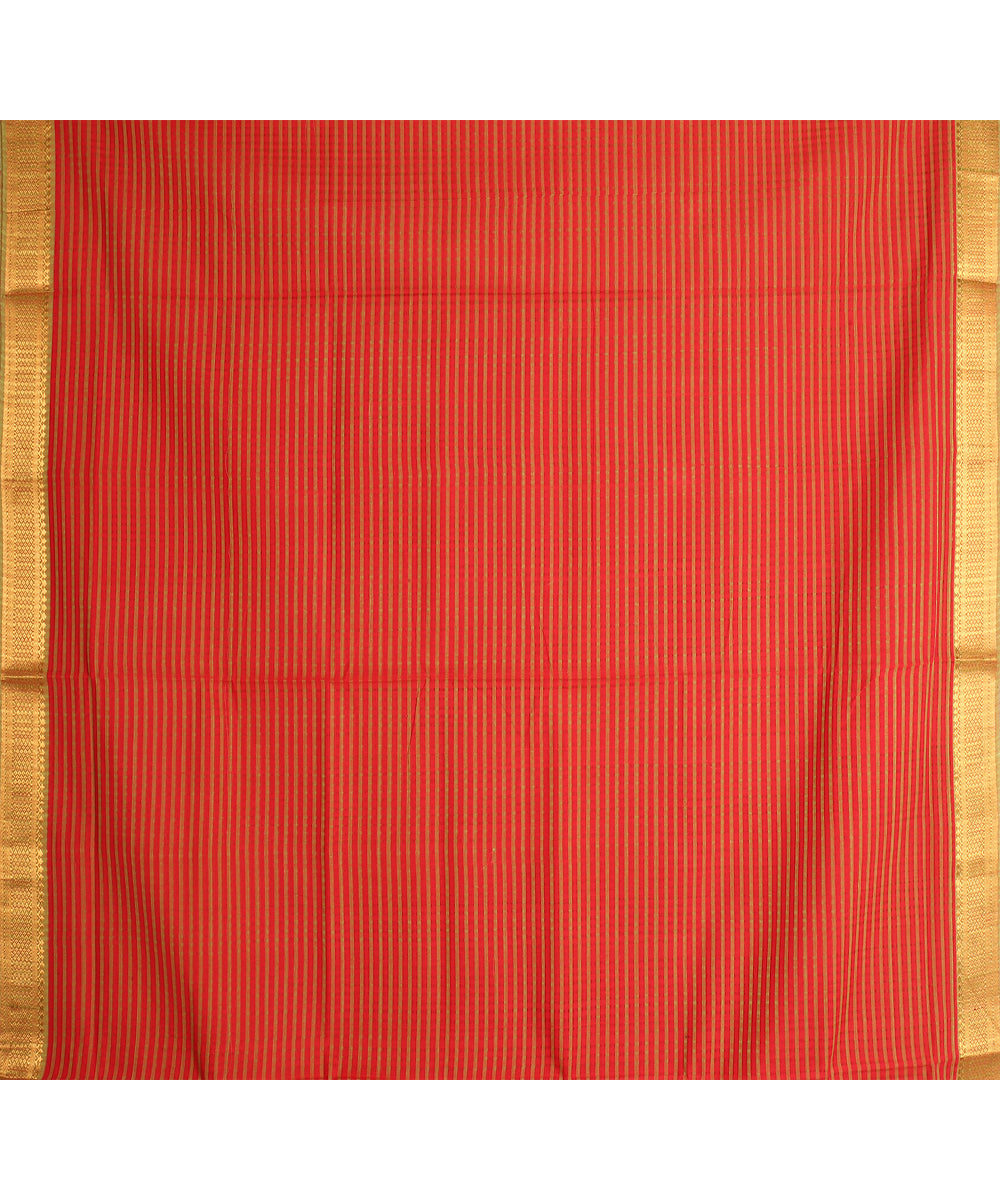 Brown handwoven mangalagiri cotton saree