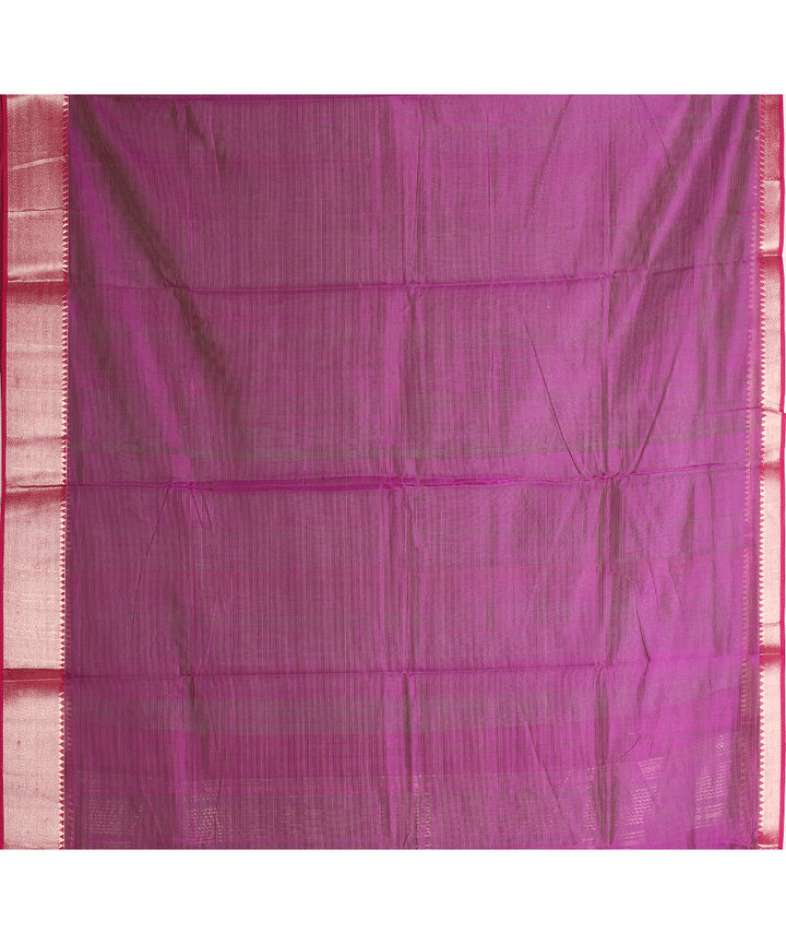 Grey handwoven mangalagiri cotton silk saree