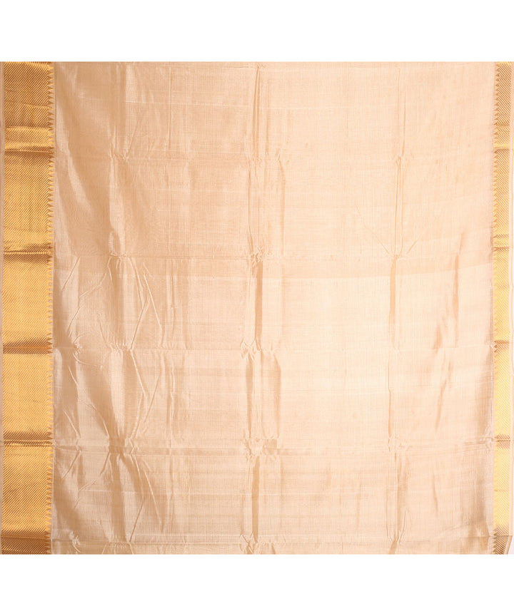 White handwoven mangalagiri cotton silk saree