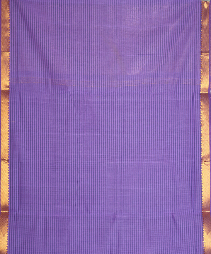 Purple gold zari missing checks handwoven mangalagiri cotton saree