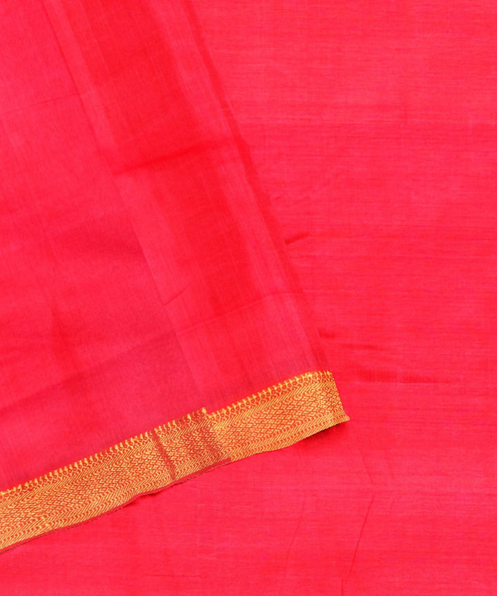 Orange handwoven cotton mangalagiri saree