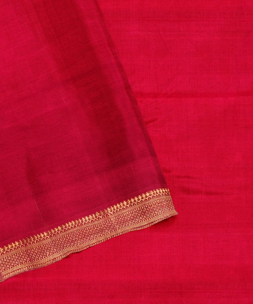 Maroon handwoven mangalagiri cotton saree