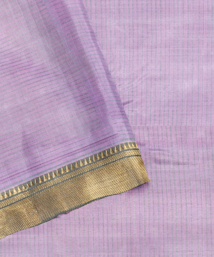 Purple light handwoven mangalagiri cotton saree