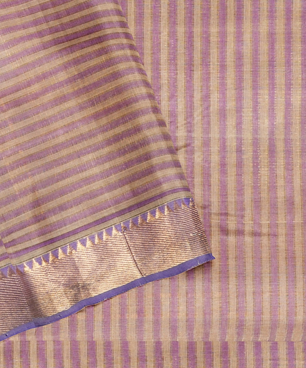 Brown handwoven mangalagiri cotton saree