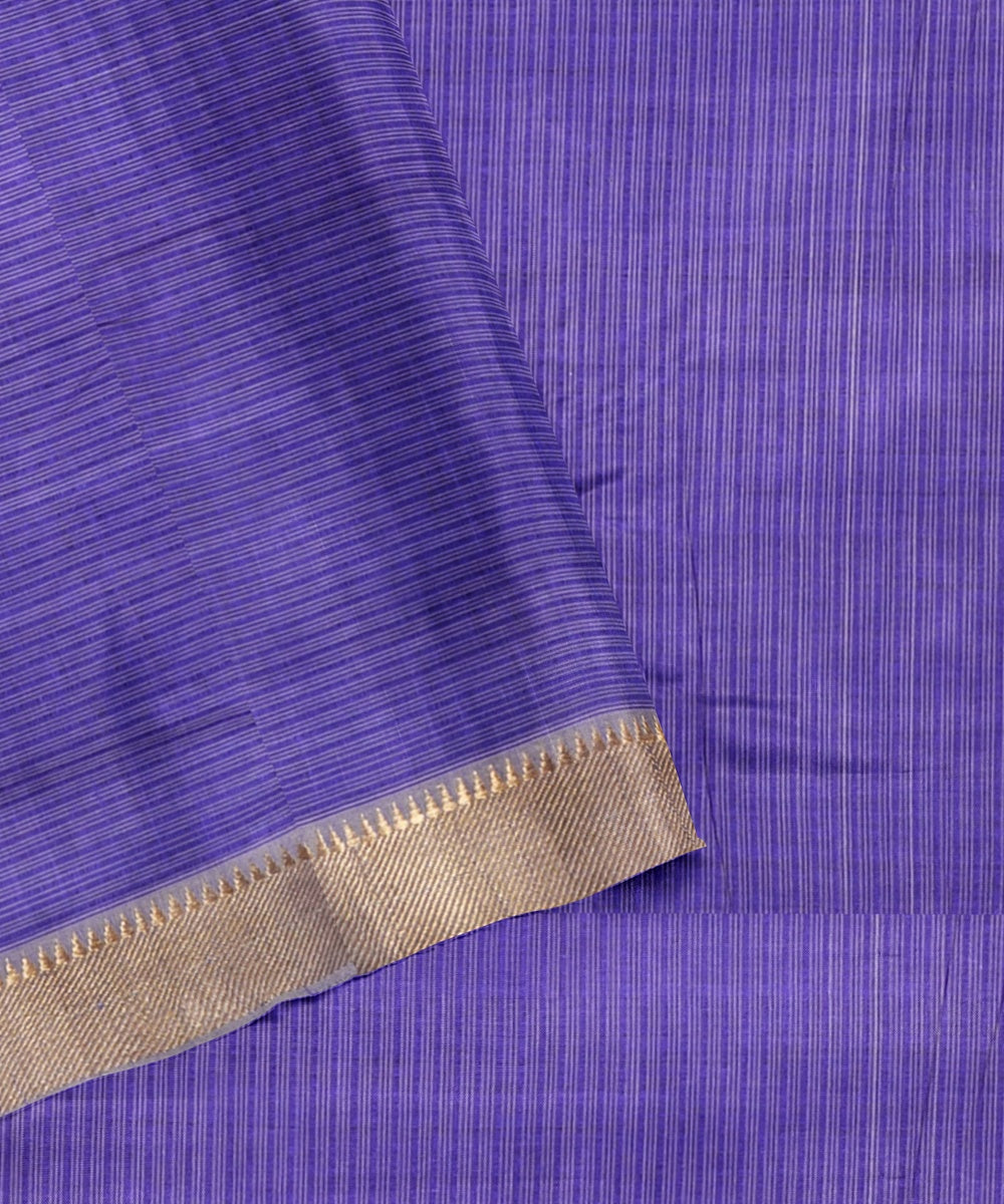 Navy blue handwoven mangalagiri cotton saree