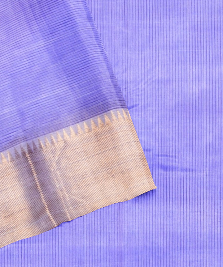 Sky blue handloom mangalagiri cotton silk saree