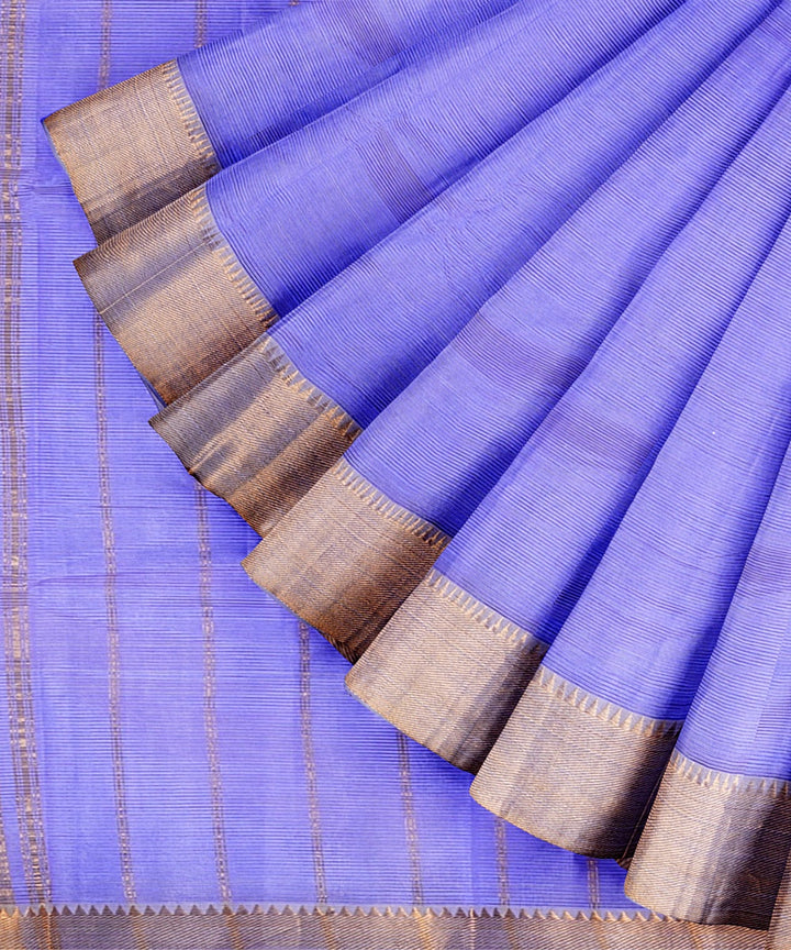 Sky blue handloom mangalagiri cotton silk saree