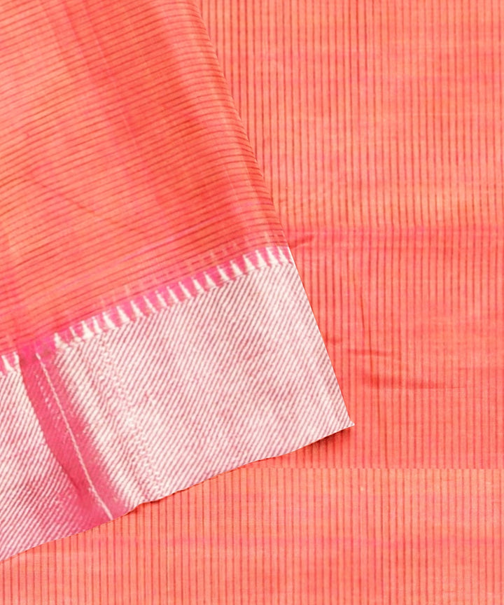 Beige handwoven mangalagiri cotton silk saree