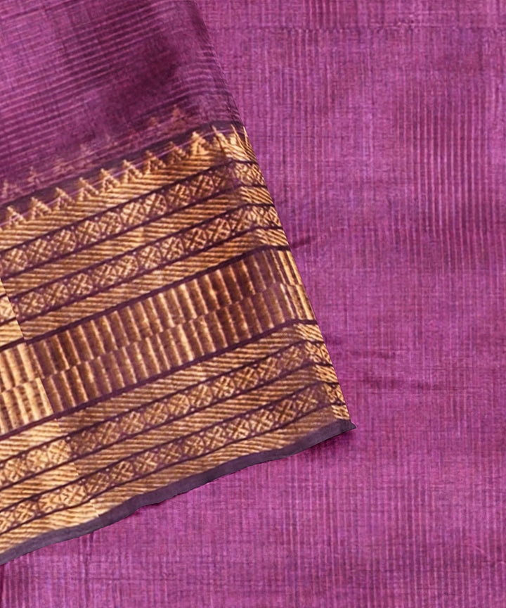 Purple light mangalagiri handwoven cotton silk saree