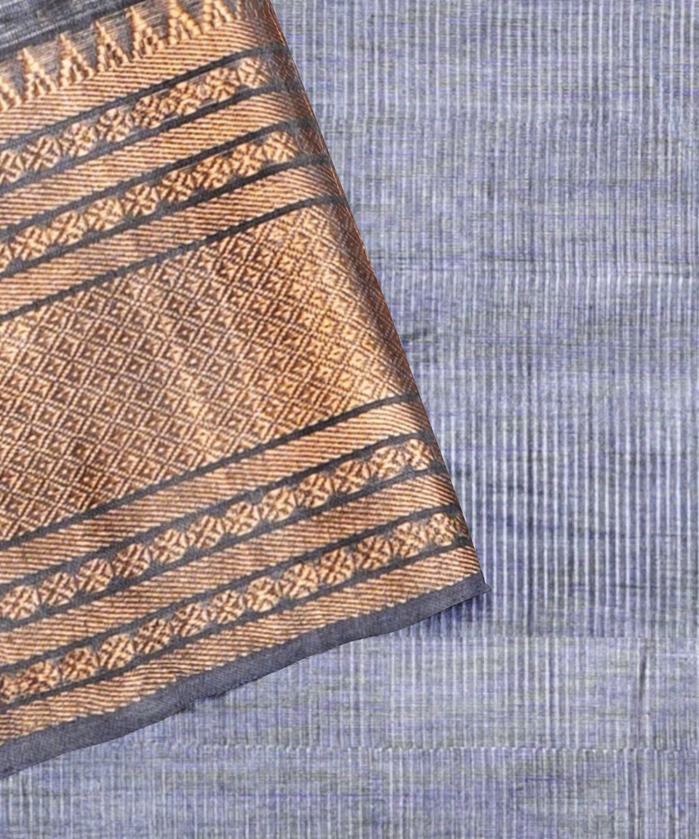 Lavender handwoven mangalagiri cotton silk saree