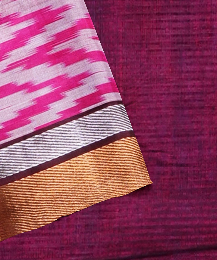 Navy blue maroon mangalagiri handwoven cotton silk saree