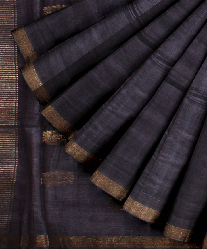 Deep violet handloom tussar silk chhattisgarh saree