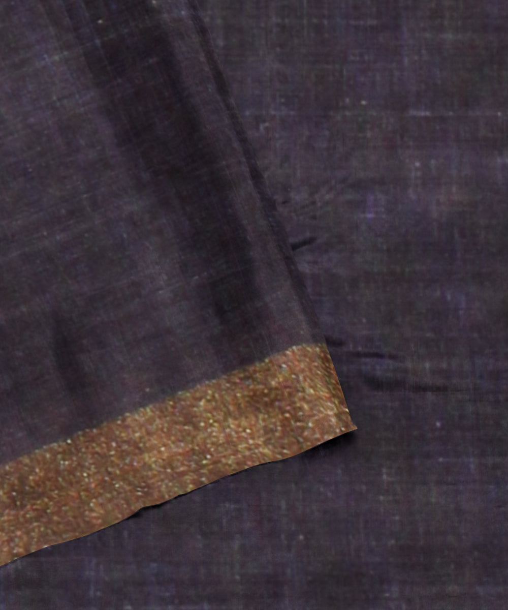 Deep violet handloom tussar silk chhattisgarh saree