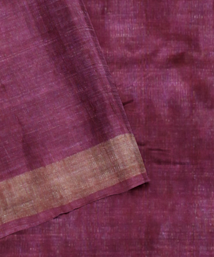 Magenta chhattisgarh tussar silk handloom saree