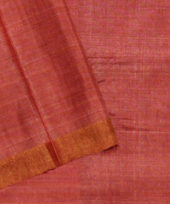 Pink handloom chhattisgarh tussar silk saree