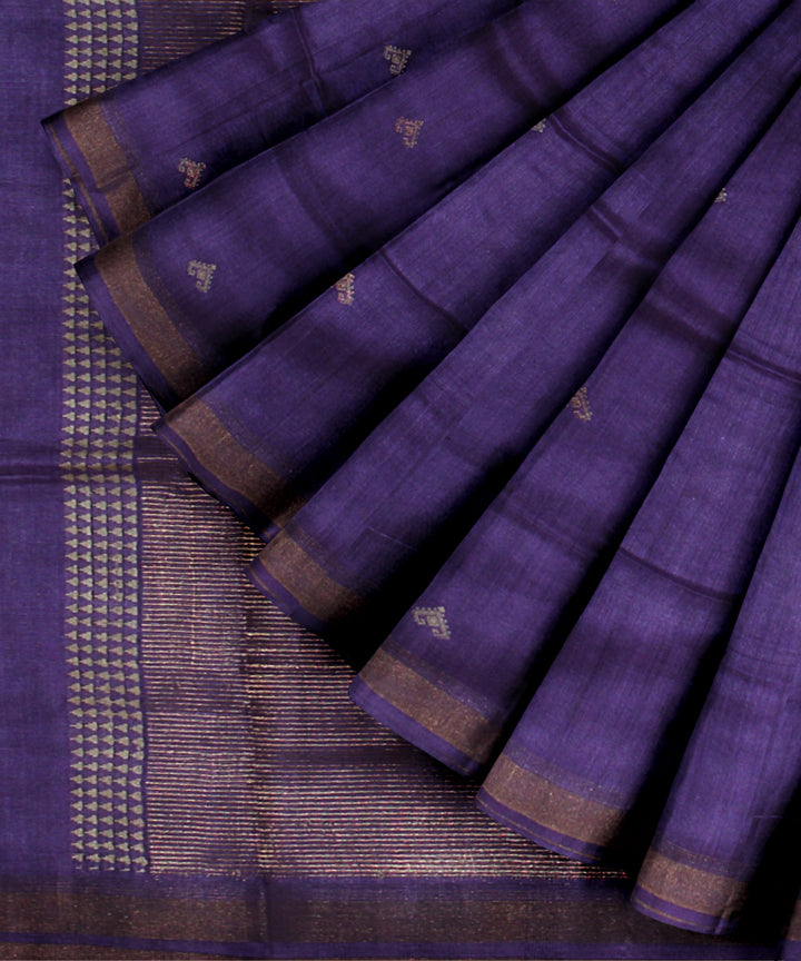 Purple chhattisgarh handloom tussar silk saree