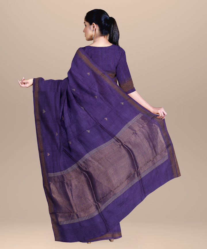 Purple chhattisgarh handloom tussar silk saree