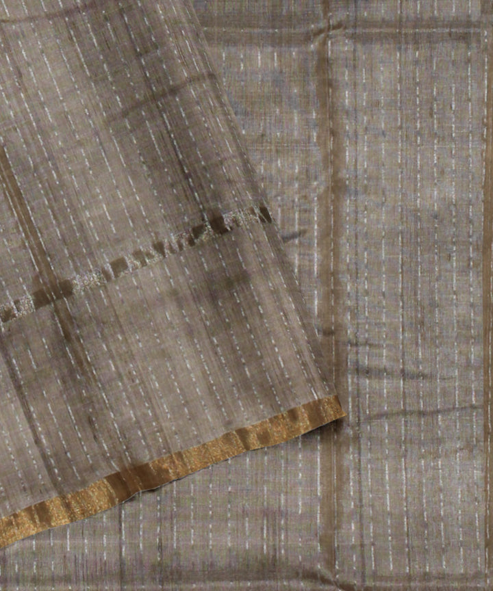 Beige handloom tussar silk chhattisgarh saree