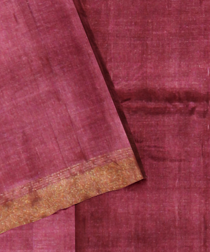 Purple silver gold zari chhattisgarh handloom tussar silk saree