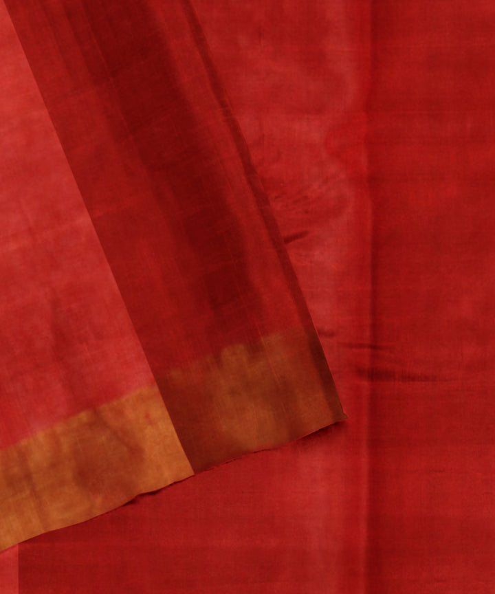 Red chhattisgarh handwoven tussar silk saree