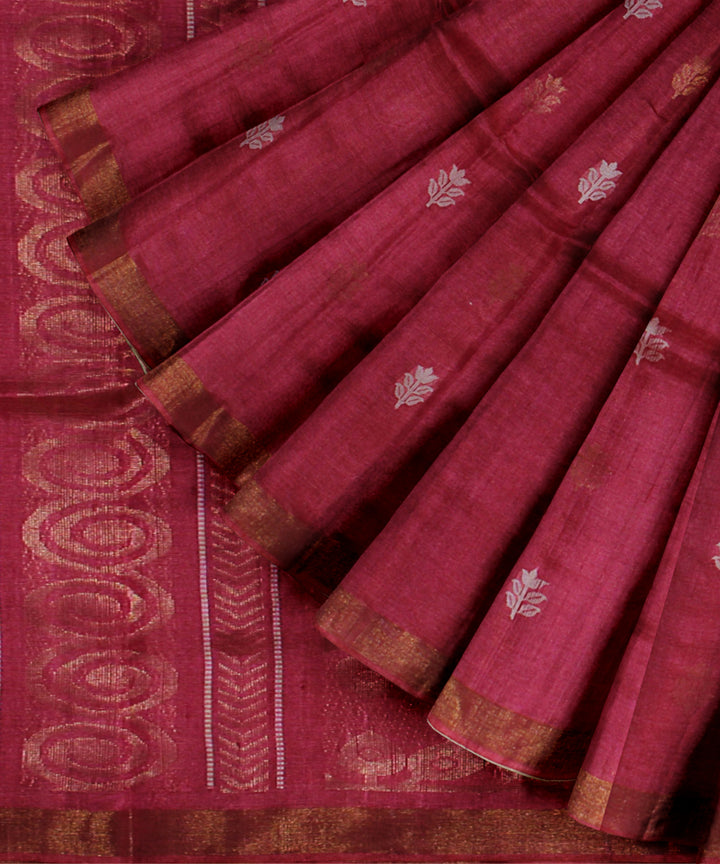 Pink chhattisgarh handloom tussar silk saree