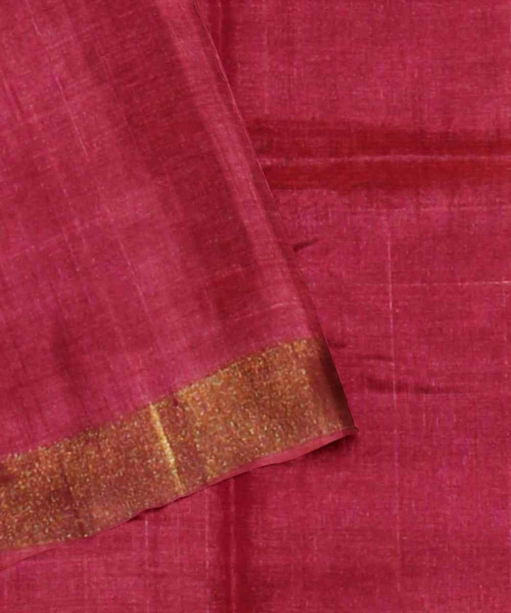 Pink chhattisgarh handloom tussar silk saree