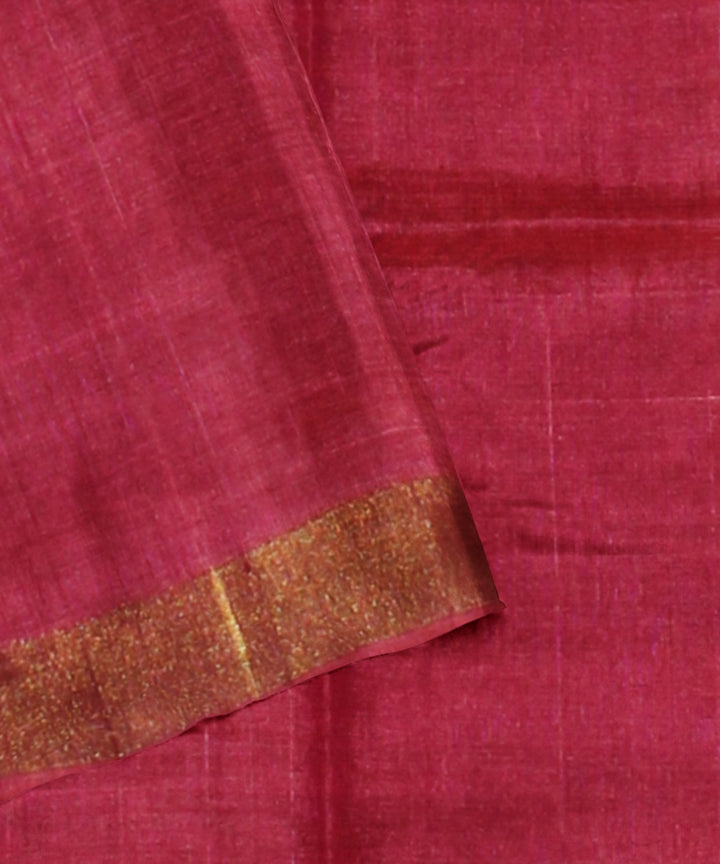 Pink chhattisgarh handloom tussar silk saree